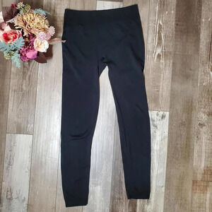 Shosho Sport Thick Black Fleece-Lined One Size Women's Leggings GUC